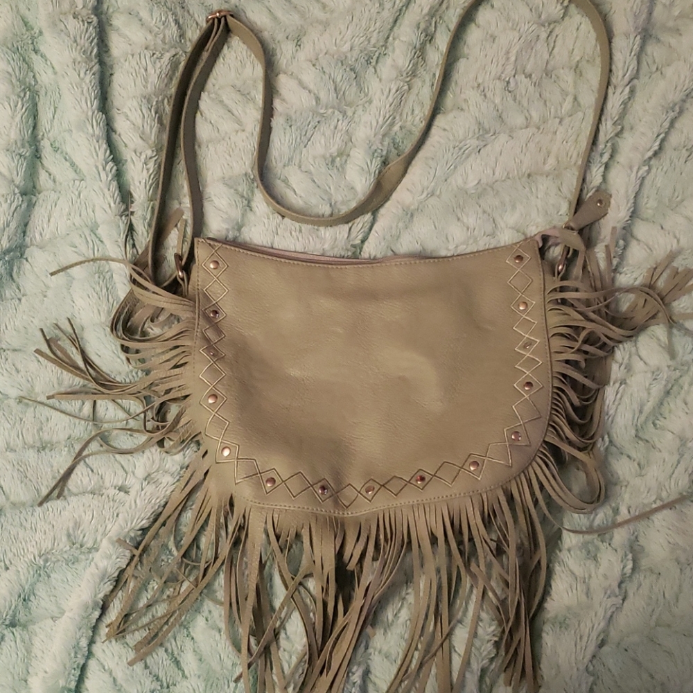 Green Fringe Purse